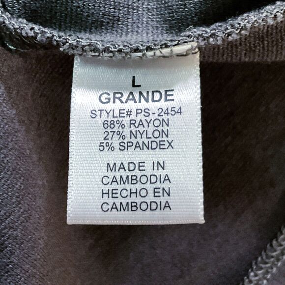 Zenana Outfitters Womens Skirt sz Large Gray Pull On Stretch Knee Length Unlined - Picture 4 of 6